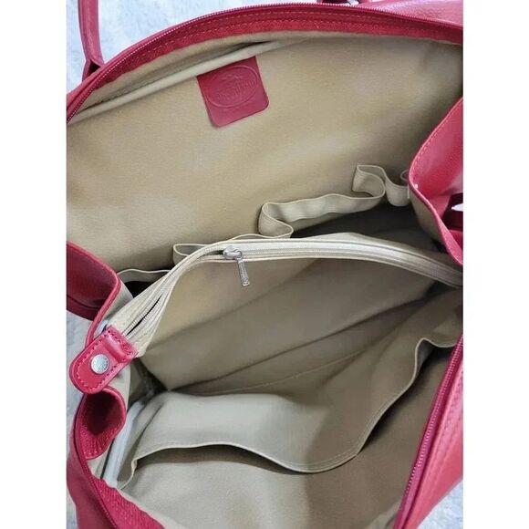Longchamp Vintage overnight / weekender bag, Red Calfskin Leather One Size - Picture 3 of 12